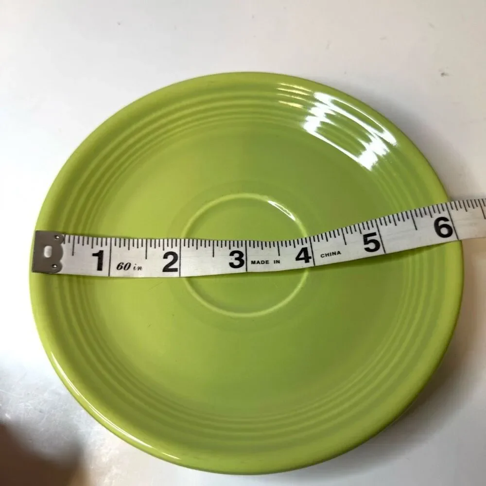 Vintage Fiesta Chartreuse Saucer &‎ Bread Plate LOT OF 2